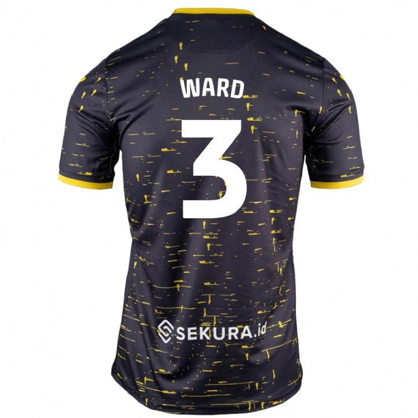 Danxen Uomo Maglia Summer Ward #3 Nero Giallo Kit Gara Away 2024/25 Maglietta