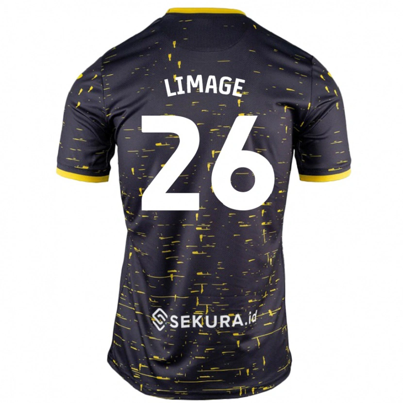 Danxen Uomo Maglia Felicity Limage #26 Nero Giallo Kit Gara Away 2024/25 Maglietta
