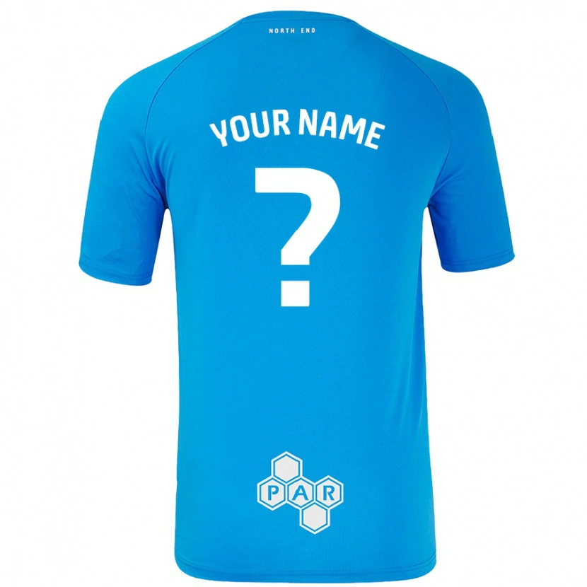 Danxen Uomo Maglia Il Tuo Nome #0 Azzurro Kit Gara Away 2024/25 Maglietta