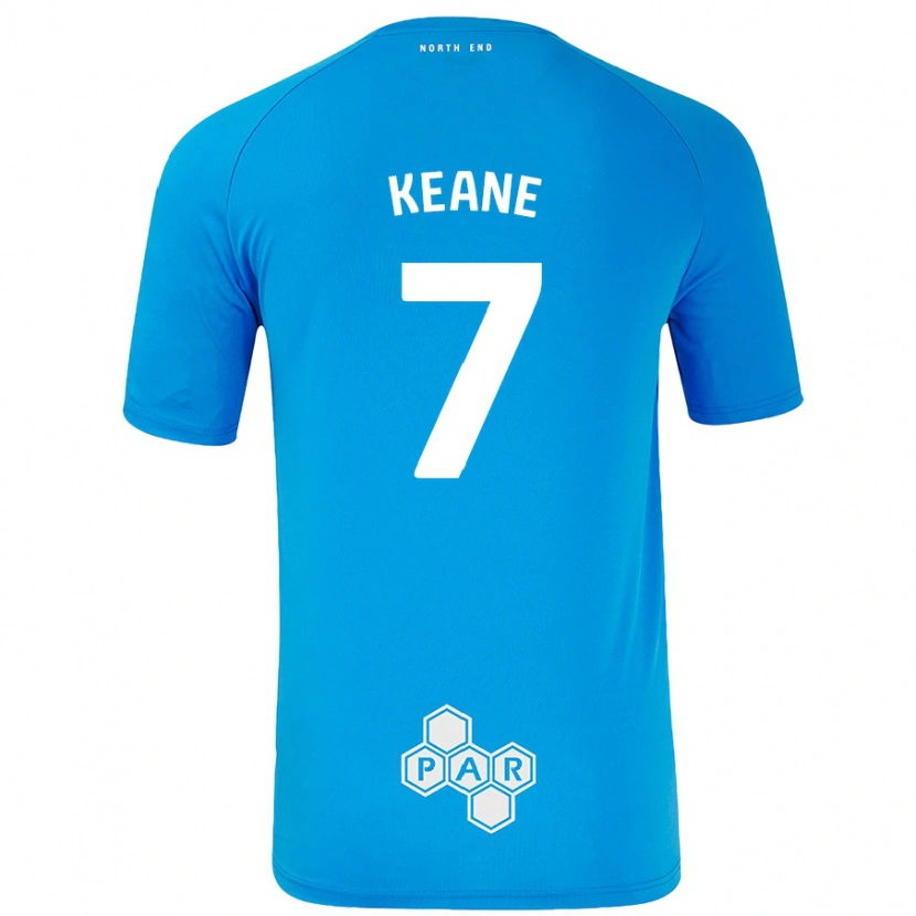 Danxen Uomo Maglia Will Keane #7 Azzurro Kit Gara Away 2024/25 Maglietta