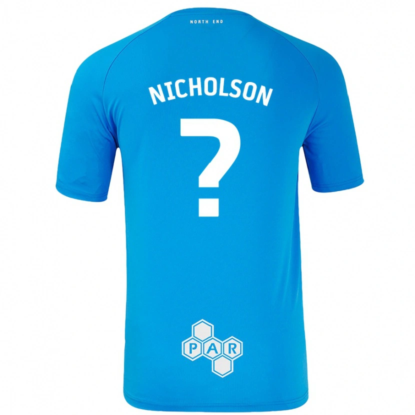 Danxen Uomo Maglia Joseph Nicholson #0 Azzurro Kit Gara Away 2024/25 Maglietta