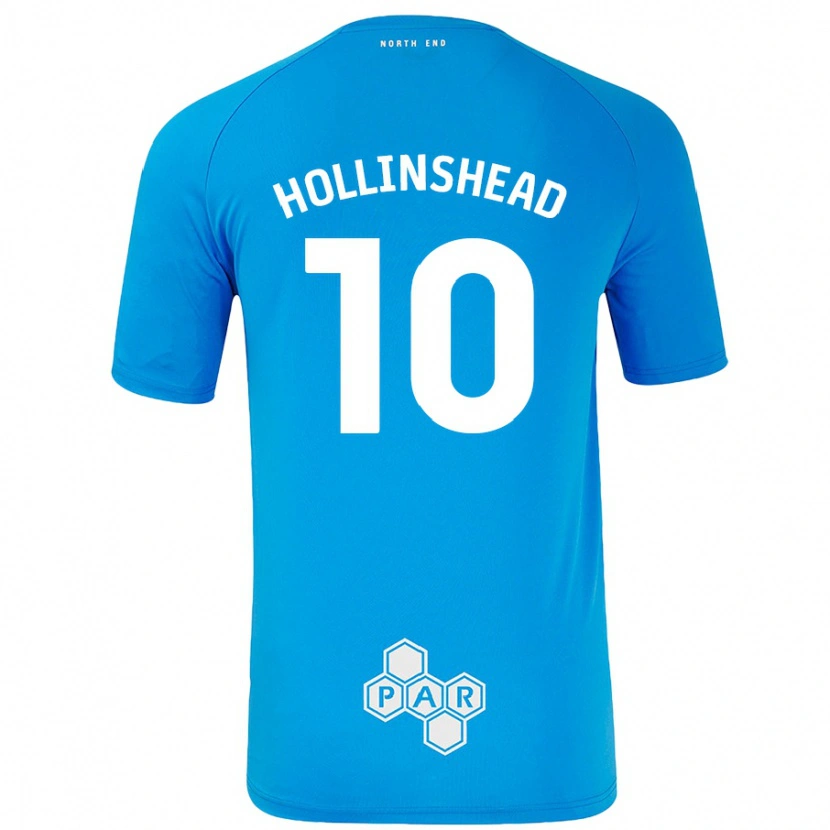 Danxen Uomo Maglia Emily Hollinshead #10 Azzurro Kit Gara Away 2024/25 Maglietta