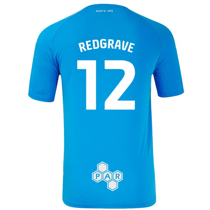 Danxen Uomo Maglia Jodie Redgrave #12 Azzurro Kit Gara Away 2024/25 Maglietta