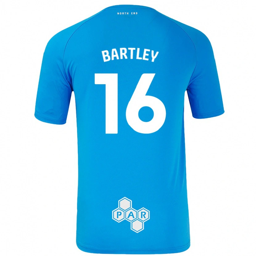 Danxen Uomo Maglia Melanie Bartley #16 Azzurro Kit Gara Away 2024/25 Maglietta