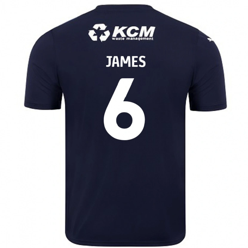 Danxen Uomo Maglia Reece James #6 Blu Navy Kit Gara Away 2024/25 Maglietta
