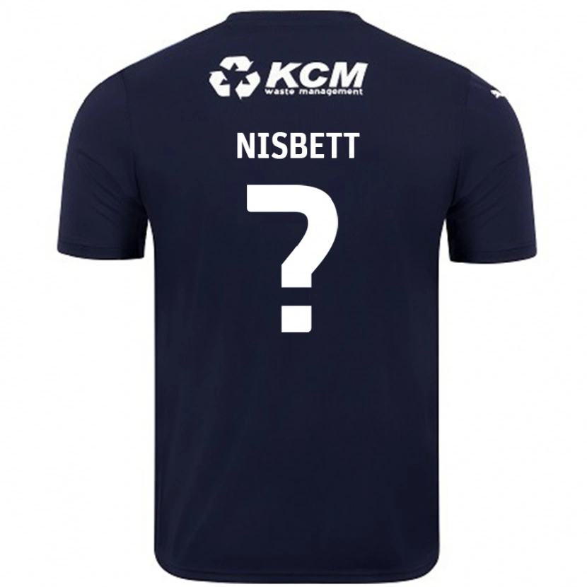 Danxen Uomo Maglia Kanye Nisbett #0 Blu Navy Kit Gara Away 2024/25 Maglietta