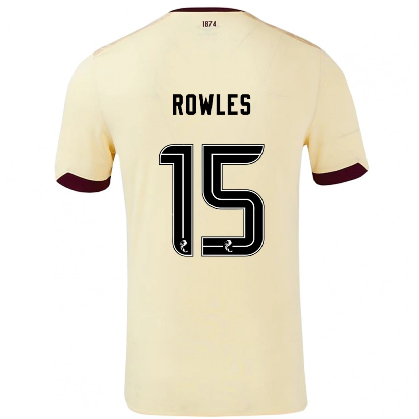 Danxen Uomo Maglia Kye Rowles #15 Crema Borgogna Kit Gara Away 2024/25 Maglietta