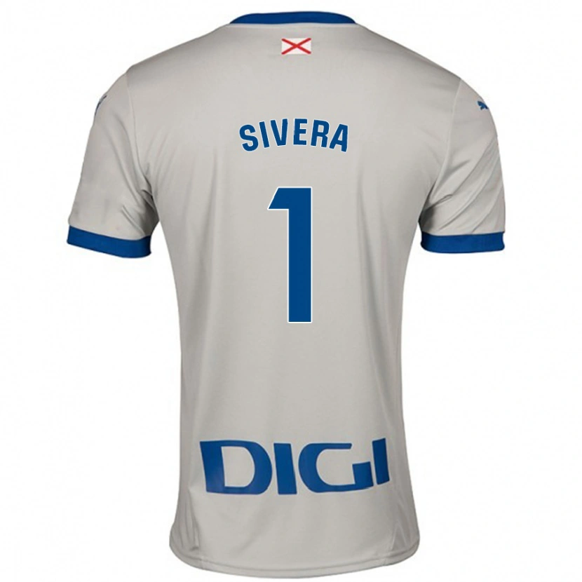 Danxen Uomo Maglia Antonio Sivera #1 Grigio Chiaro Kit Gara Away 2024/25 Maglietta