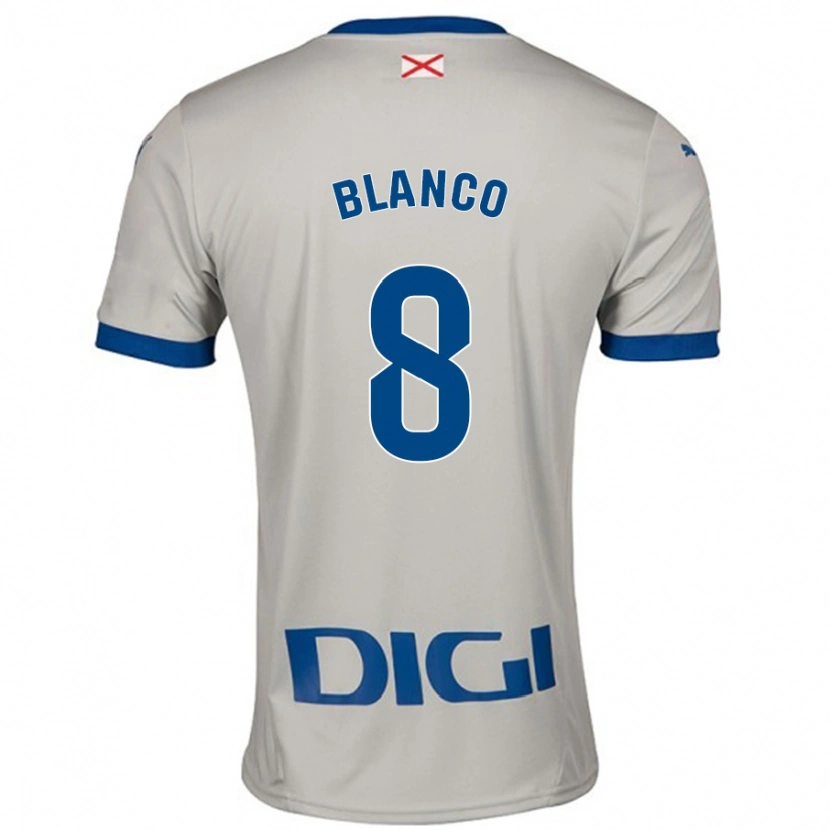 Danxen Uomo Maglia Antonio Blanco #8 Grigio Chiaro Kit Gara Away 2024/25 Maglietta