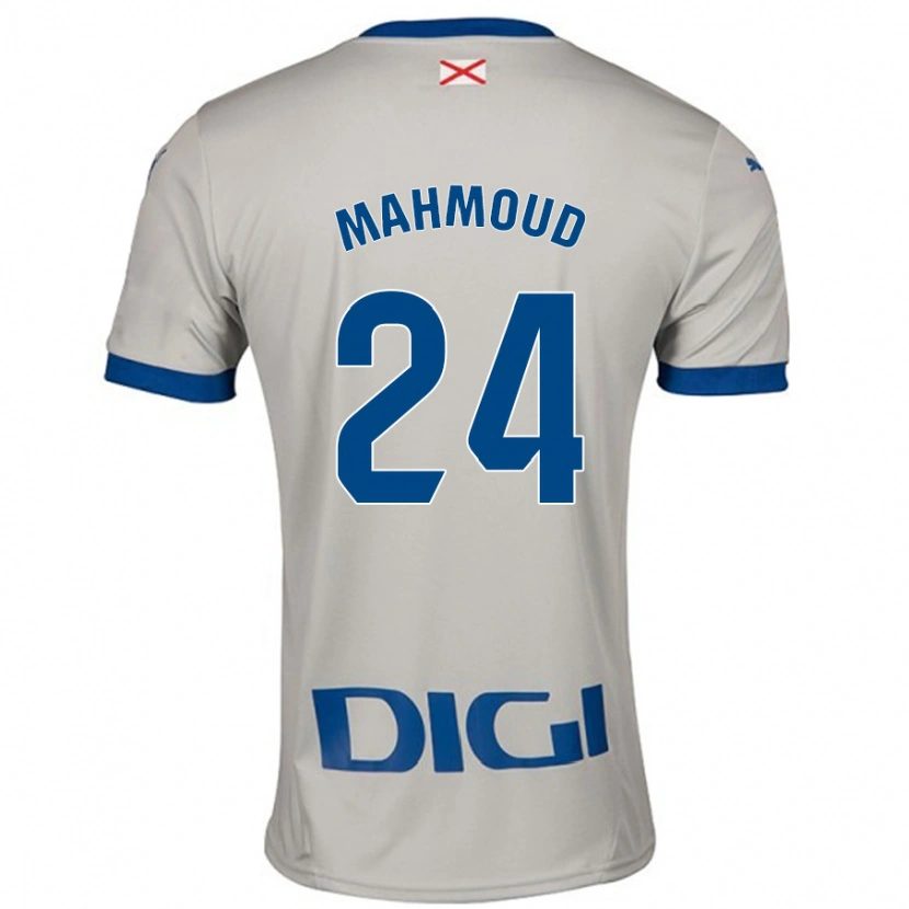 Danxen Uomo Maglia Abdallahi Mahmoud #24 Grigio Chiaro Kit Gara Away 2024/25 Maglietta