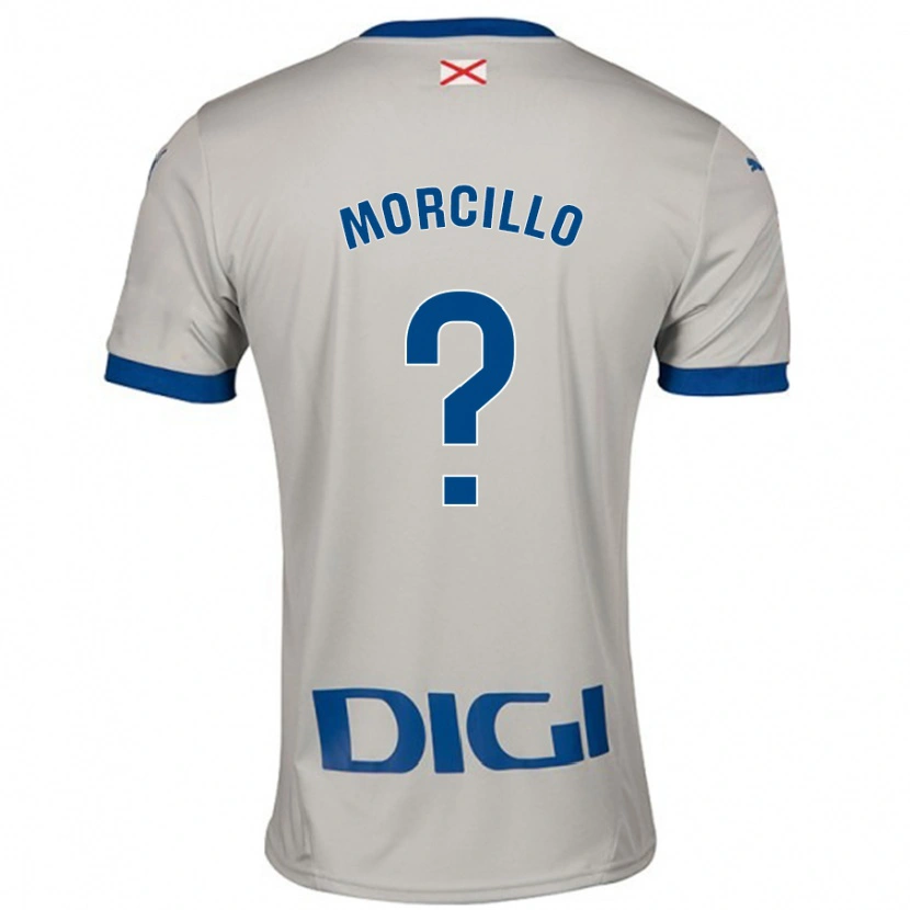Danxen Uomo Maglia Diego Morcillo #0 Grigio Chiaro Kit Gara Away 2024/25 Maglietta