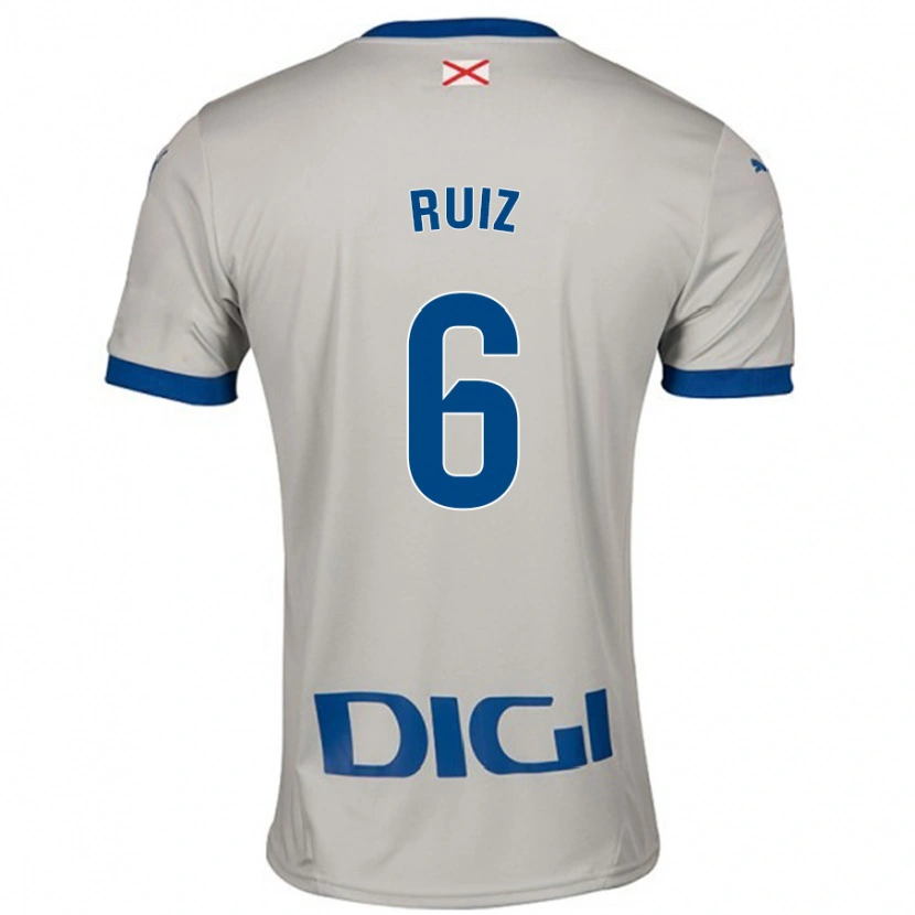Danxen Uomo Maglia Markel Ruiz #6 Grigio Chiaro Kit Gara Away 2024/25 Maglietta
