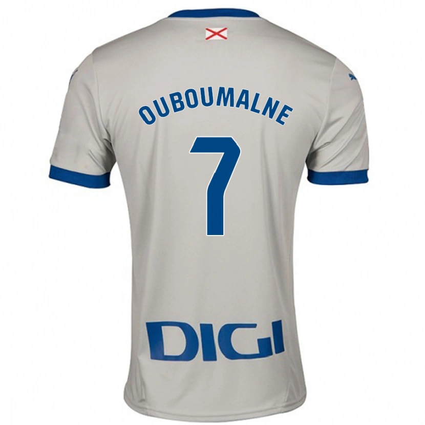 Danxen Uomo Maglia Ibra Ouboumalne #7 Grigio Chiaro Kit Gara Away 2024/25 Maglietta