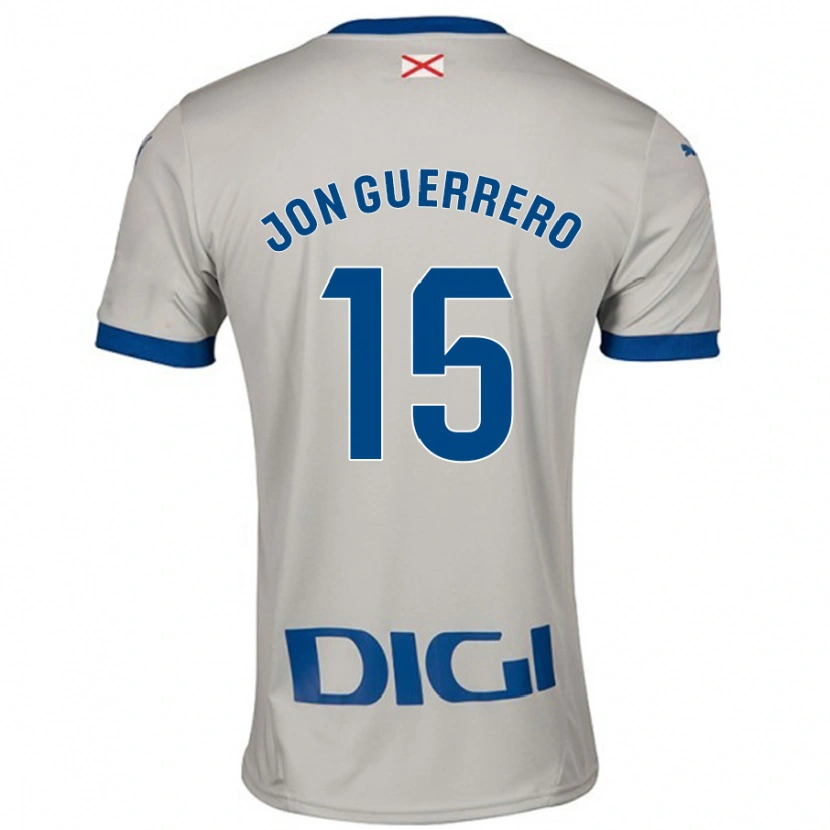 Danxen Uomo Maglia Julen Jon Guerrero #15 Grigio Chiaro Kit Gara Away 2024/25 Maglietta