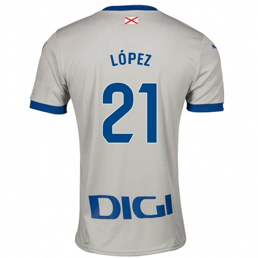Danxen Uomo Maglia Juanma López #21 Grigio Chiaro Kit Gara Away 2024/25 Maglietta
