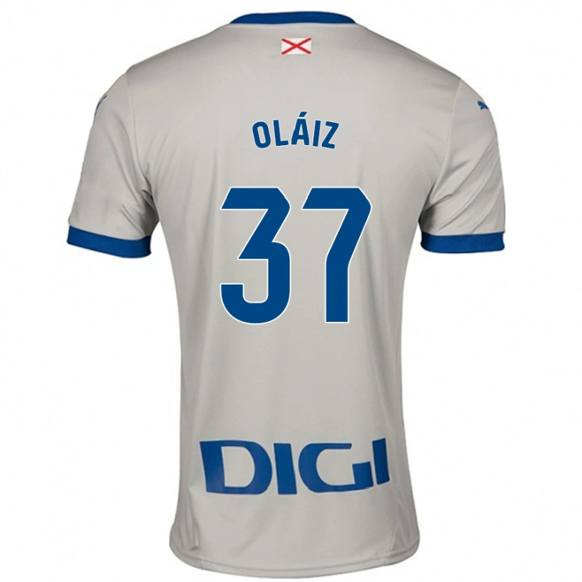 Danxen Uomo Maglia Xanet Oláiz #37 Grigio Chiaro Kit Gara Away 2024/25 Maglietta