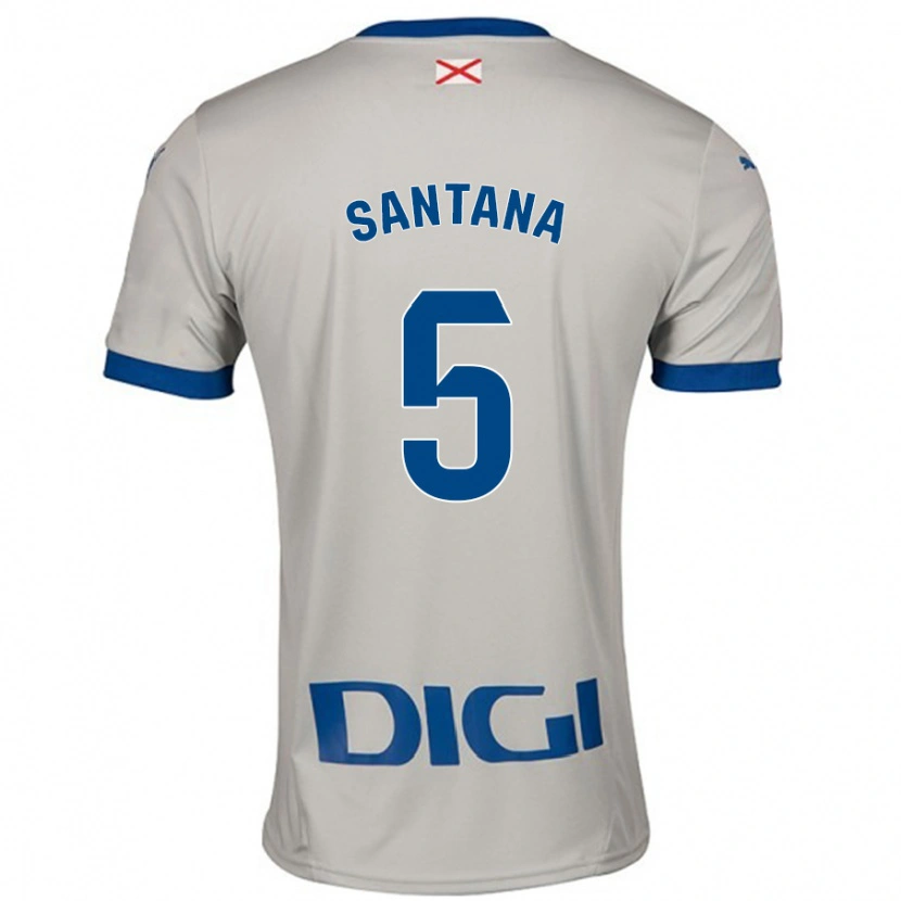 Danxen Uomo Maglia Vanesa Santana #5 Grigio Chiaro Kit Gara Away 2024/25 Maglietta