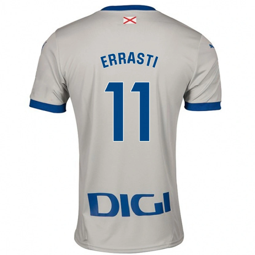 Danxen Uomo Maglia Elene Errasti #11 Grigio Chiaro Kit Gara Away 2024/25 Maglietta