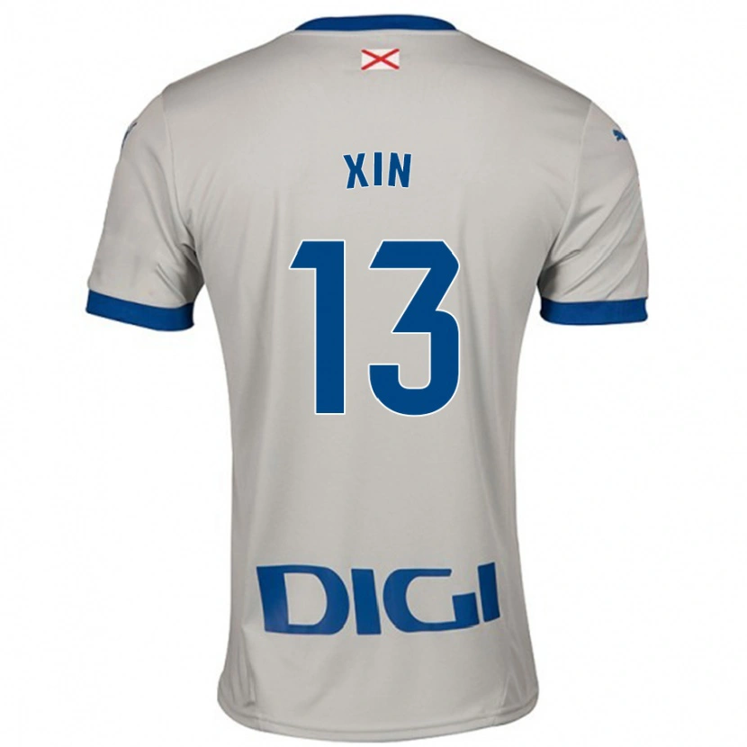 Danxen Uomo Maglia Jana Xin #13 Grigio Chiaro Kit Gara Away 2024/25 Maglietta