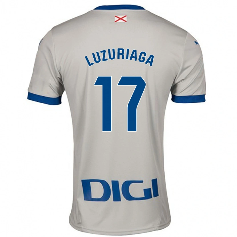 Danxen Uomo Maglia Judith Luzuriaga #17 Grigio Chiaro Kit Gara Away 2024/25 Maglietta