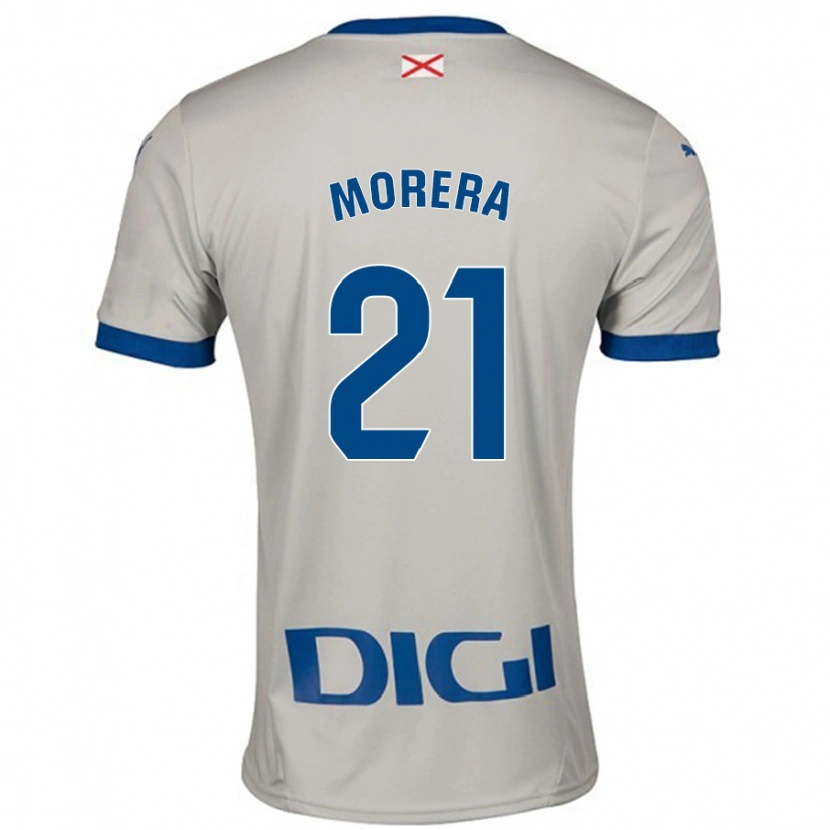 Danxen Uomo Maglia Carla Morera #21 Grigio Chiaro Kit Gara Away 2024/25 Maglietta
