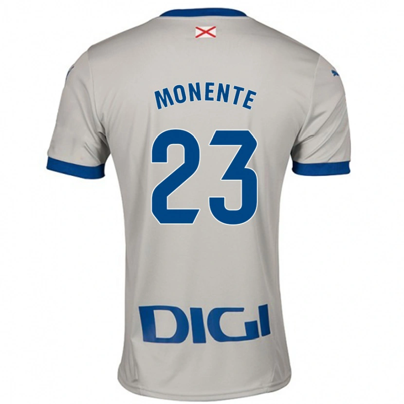 Danxen Uomo Maglia Leyre Monente #23 Grigio Chiaro Kit Gara Away 2024/25 Maglietta
