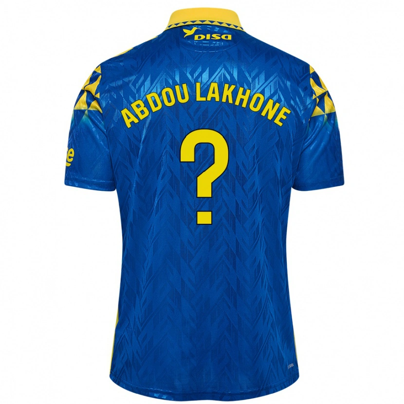Danxen Uomo Maglia Pape Abdou Lakhone #0 Blu Giallo Kit Gara Away 2024/25 Maglietta