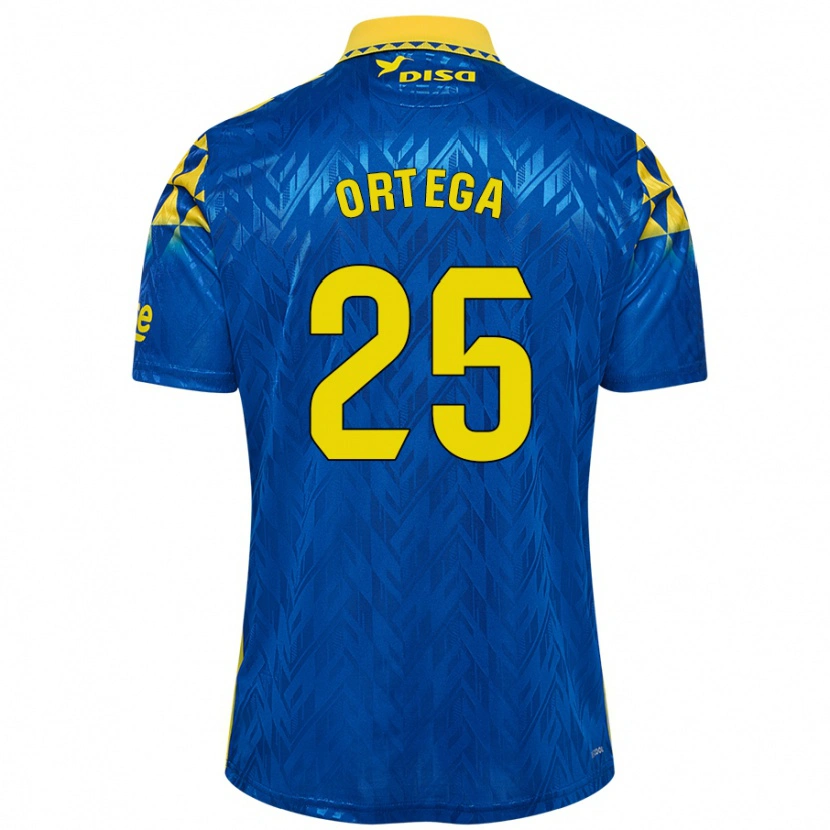 Danxen Uomo Maglia Edián Ortega #25 Blu Giallo Kit Gara Away 2024/25 Maglietta