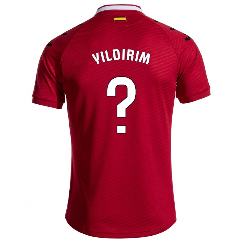 Danxen Uomo Maglia Bertuğ Yıldırım #0 Rosso Scuro Kit Gara Away 2024/25 Maglietta