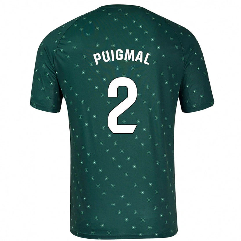 Danxen Uomo Maglia Arnau Puigmal #2 Verde Scuro Kit Gara Away 2024/25 Maglietta