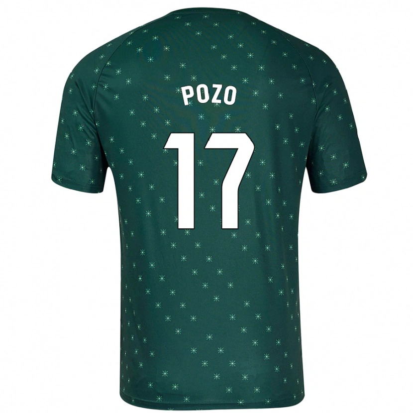 Danxen Uomo Maglia Álex Pozo #17 Verde Scuro Kit Gara Away 2024/25 Maglietta