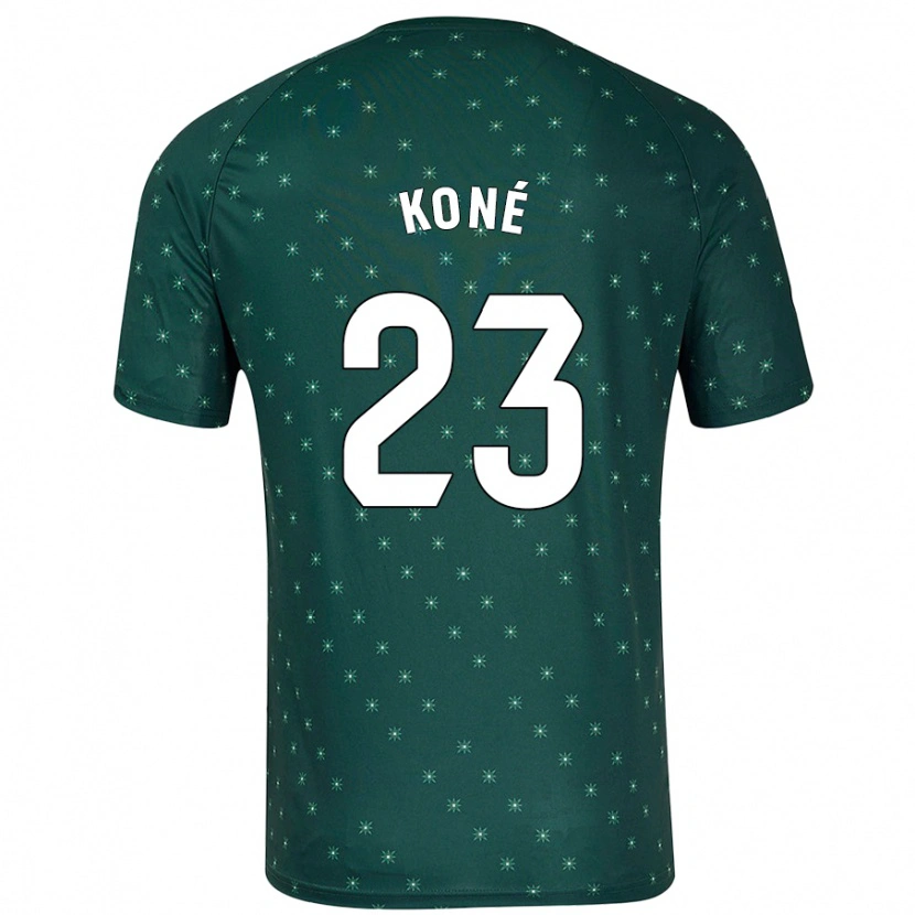 Danxen Uomo Maglia Ibrahima Koné #23 Verde Scuro Kit Gara Away 2024/25 Maglietta