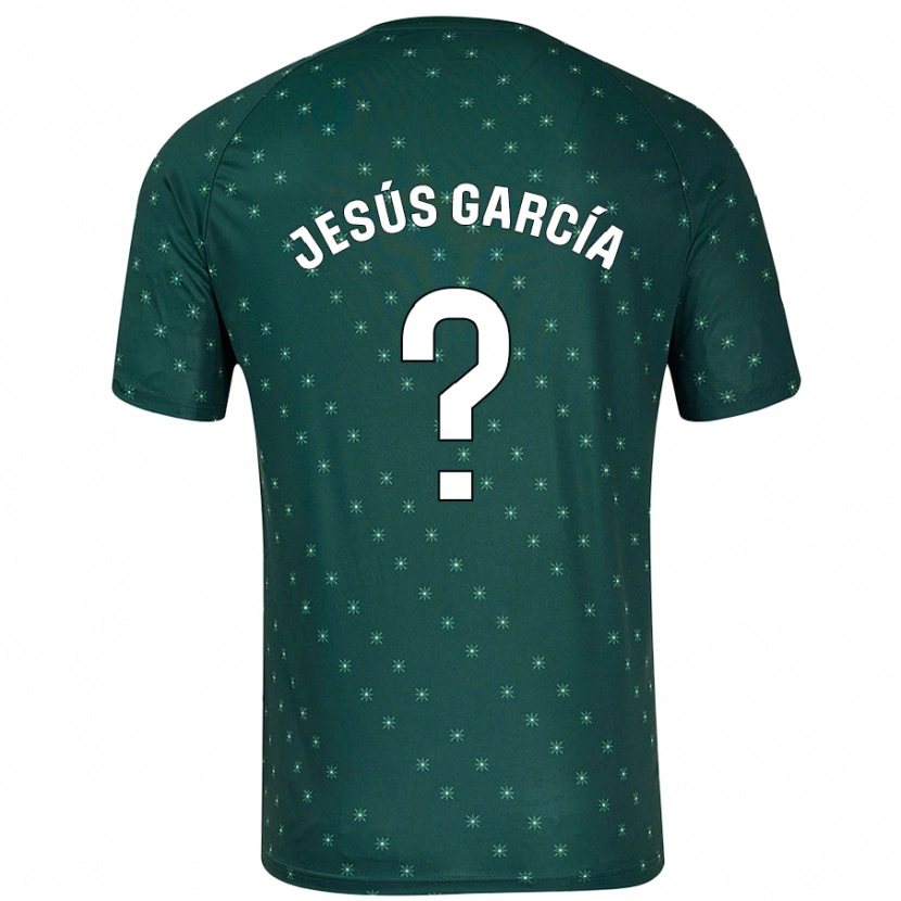 Danxen Uomo Maglia Jesús García #0 Verde Scuro Kit Gara Away 2024/25 Maglietta