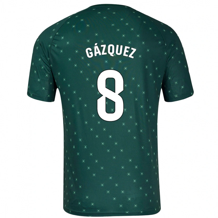 Danxen Uomo Maglia Joan Gázquez #8 Verde Scuro Kit Gara Away 2024/25 Maglietta