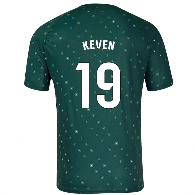 Danxen Uomo Maglia Keven #19 Verde Scuro Kit Gara Away 2024/25 Maglietta