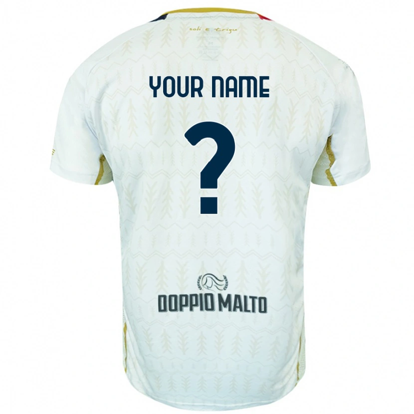 Danxen Uomo Maglia Il Tuo Nome #0 Bianco Kit Gara Away 2024/25 Maglietta