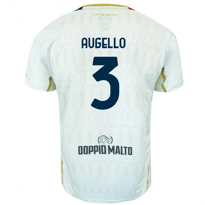 Danxen Uomo Maglia Tommaso Augello #3 Bianco Kit Gara Away 2024/25 Maglietta