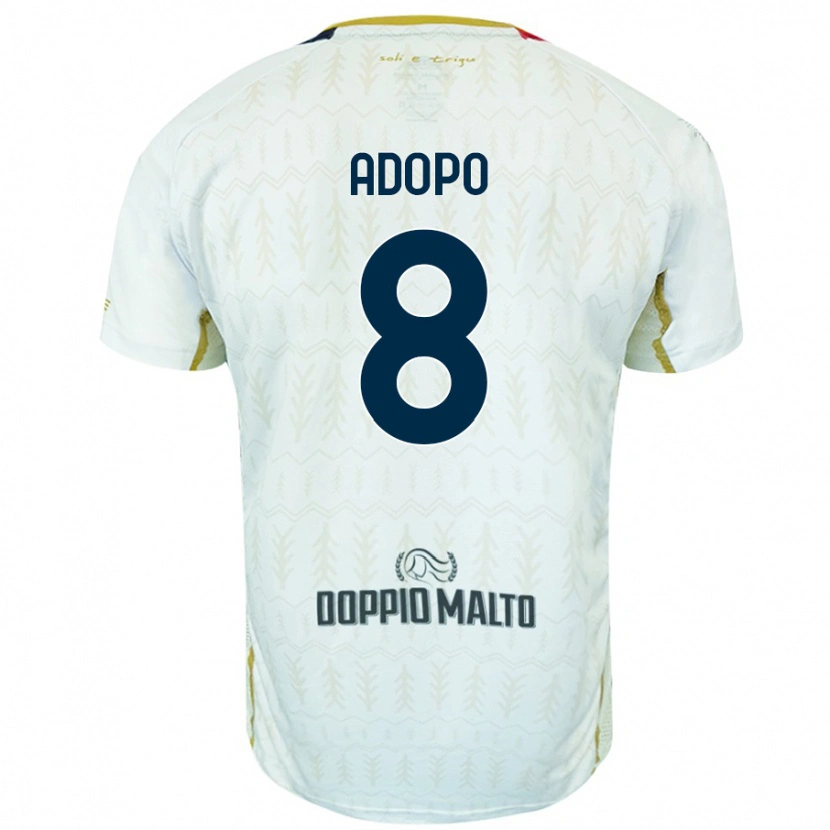 Danxen Uomo Maglia Michel Adopo #8 Bianco Kit Gara Away 2024/25 Maglietta