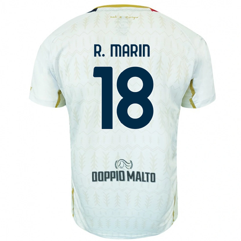 Danxen Uomo Maglia Răzvan Marin #18 Bianco Kit Gara Away 2024/25 Maglietta