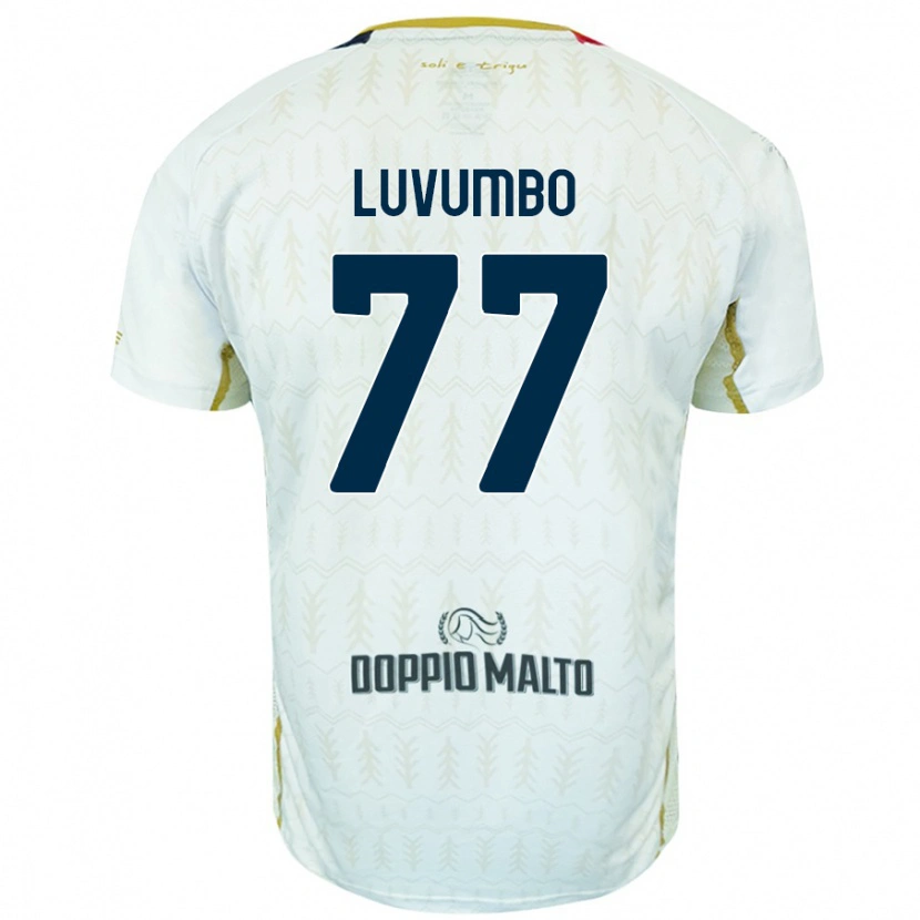 Danxen Uomo Maglia Zito Luvumbo #77 Bianco Kit Gara Away 2024/25 Maglietta
