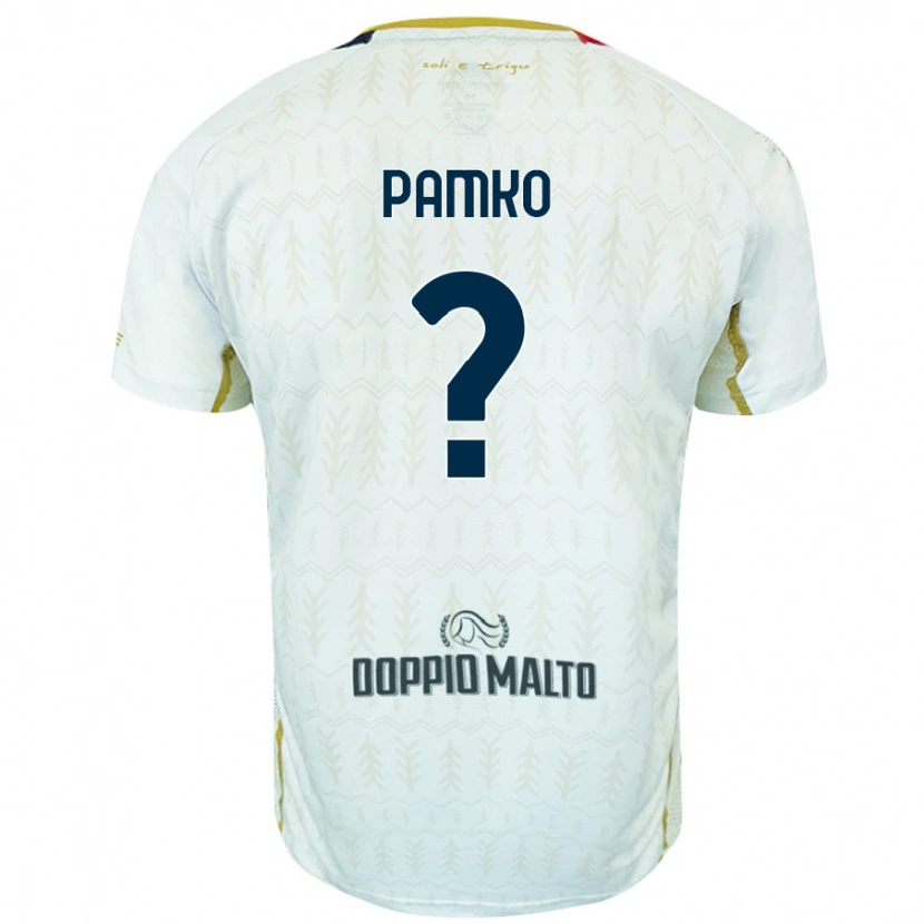 Danxen Uomo Maglia Dmytro Pamko #0 Bianco Kit Gara Away 2024/25 Maglietta