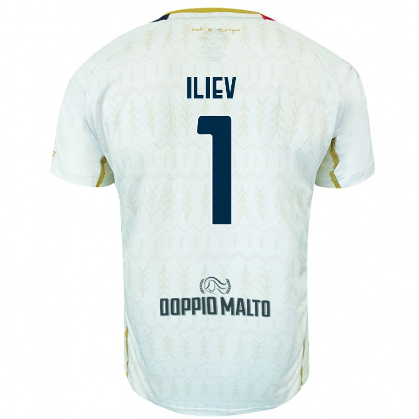 Danxen Uomo Maglia Velizar-Iliya Iliev #1 Bianco Kit Gara Away 2024/25 Maglietta