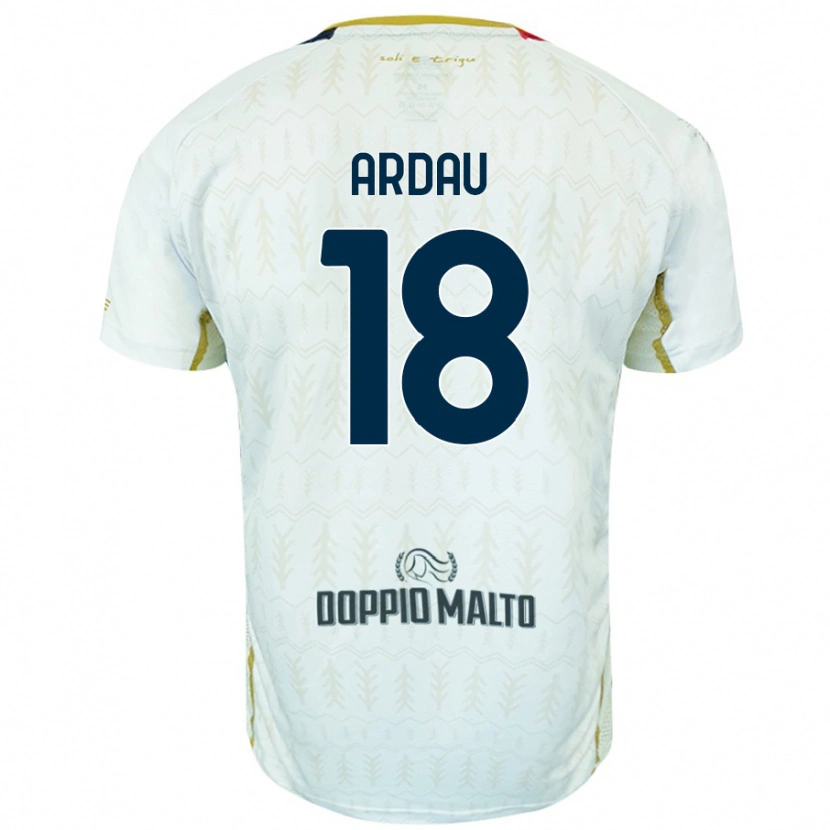 Danxen Uomo Maglia Samuel Ardau #18 Bianco Kit Gara Away 2024/25 Maglietta