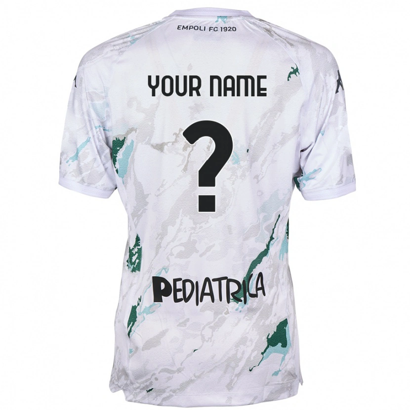 Danxen Uomo Maglia Il Tuo Nome #0 Grigio Kit Gara Away 2024/25 Maglietta
