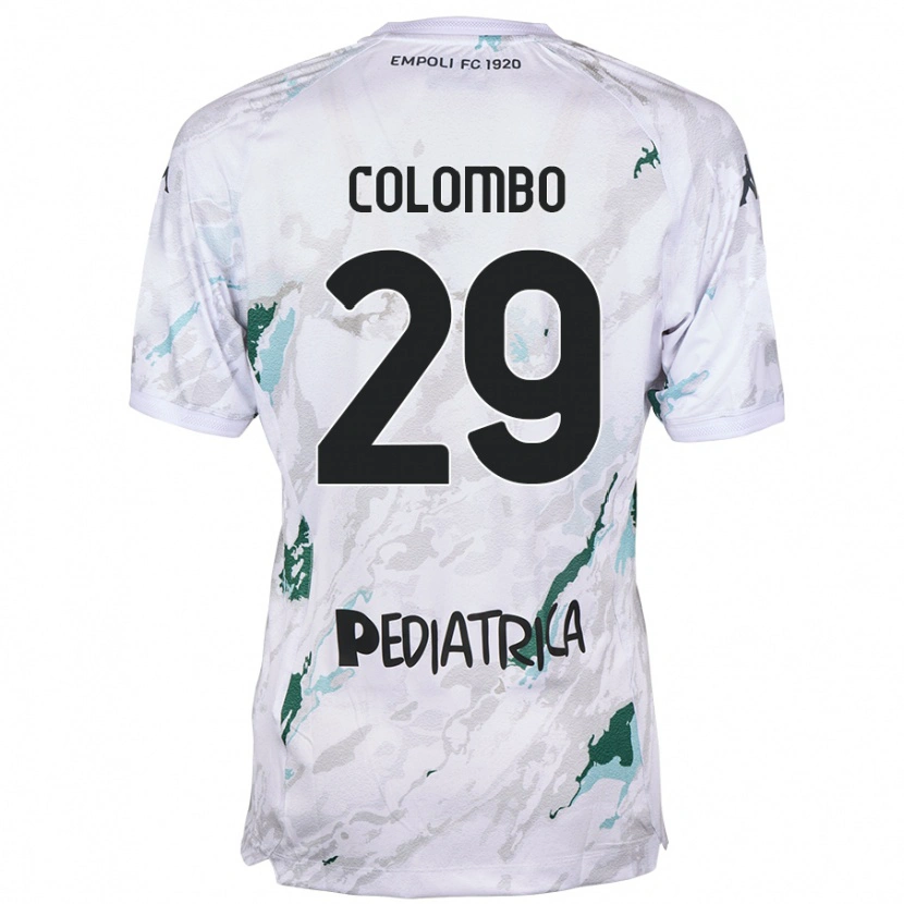 Danxen Uomo Maglia Lorenzo Colombo #29 Grigio Kit Gara Away 2024/25 Maglietta
