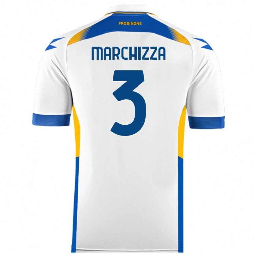 Danxen Uomo Maglia Riccardo Marchizza #3 Bianco Kit Gara Away 2024/25 Maglietta