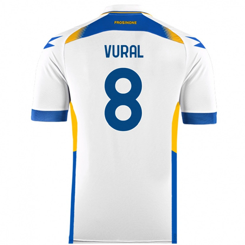 Danxen Uomo Maglia İsak Vural #8 Bianco Kit Gara Away 2024/25 Maglietta
