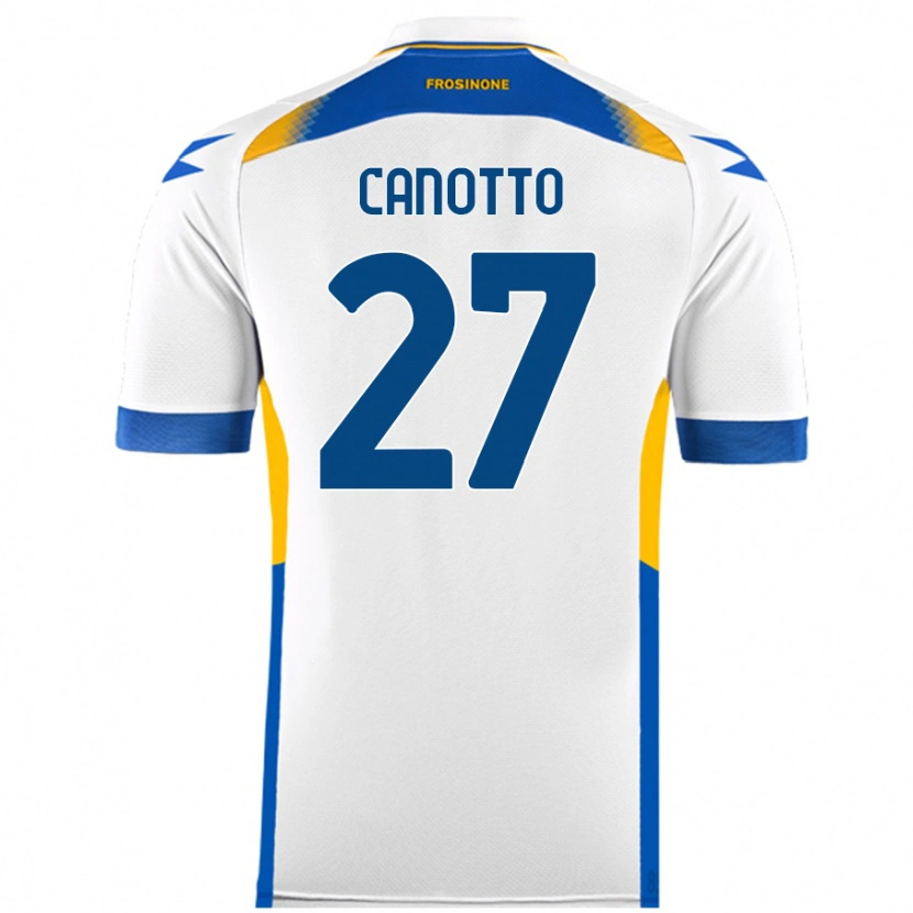 Danxen Uomo Maglia Luigi Canotto #27 Bianco Kit Gara Away 2024/25 Maglietta