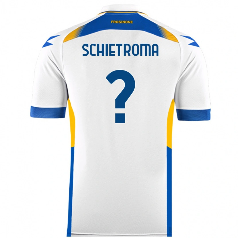 Danxen Uomo Maglia Lorenzo Schietroma #0 Bianco Kit Gara Away 2024/25 Maglietta