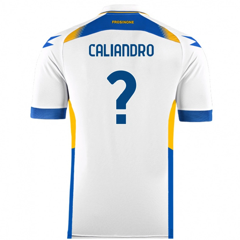 Danxen Uomo Maglia Stanislao Caliandro #0 Bianco Kit Gara Away 2024/25 Maglietta
